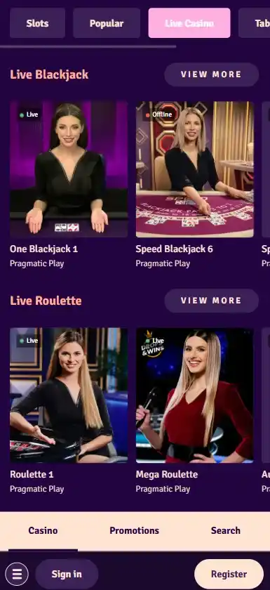 Spela med riktiga dealers