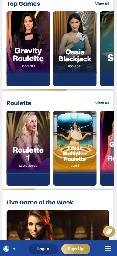 Live casino-spel på Lukki