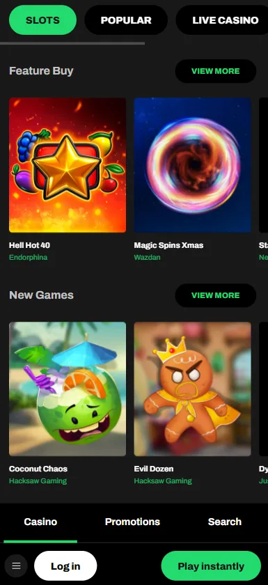 Mest spelade slots på plattformen