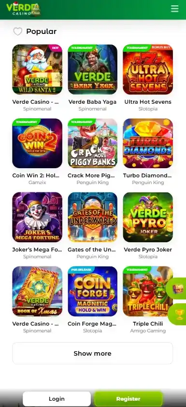 Mest populära slots och automater