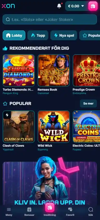 Spelbibliotek med slots